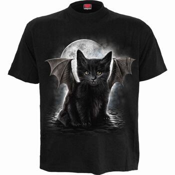 BAT CAT - T-shirt imprimé sur le devant Noir 4