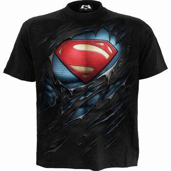 SUPERMAN - DÉCHIRÉ - T-Shirt Noir 2