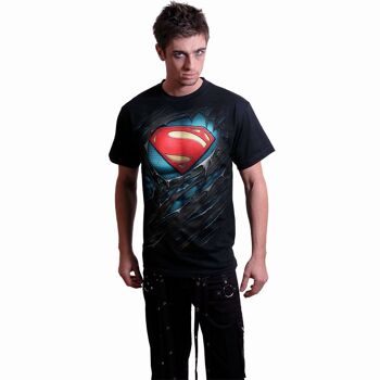 SUPERMAN - DÉCHIRÉ - T-Shirt Noir 4