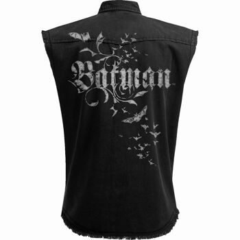 BATMAN - GOTHIC - Sans manches Stone Washed Worker Noir 6