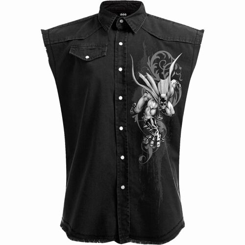 BATMAN - GOTHIC - Sleeveless Stone Washed Worker Black