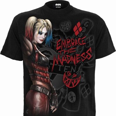 HARLEY QUINN - EMBRACE MADNESS - T-shirt imprimé sur le devant Noir