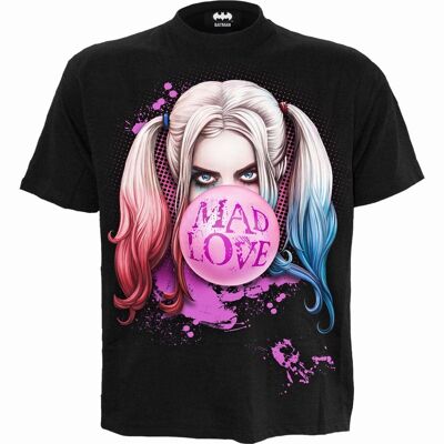HARLEY QUINN - MAD LOVE - T-shirt con stampa frontale nera