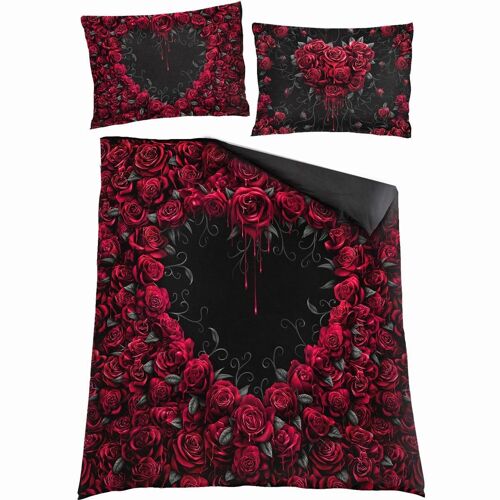 BLEEDING HEART - Double Duvet Cover + Uk And Eu Pillow Case