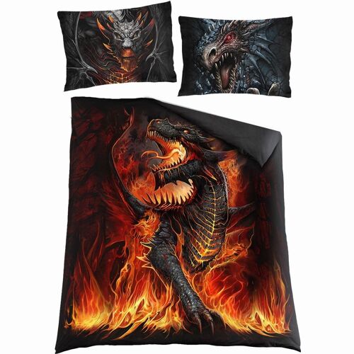 DRACONIS - Double Duvet Cover + Uk And Eu Pillow Case