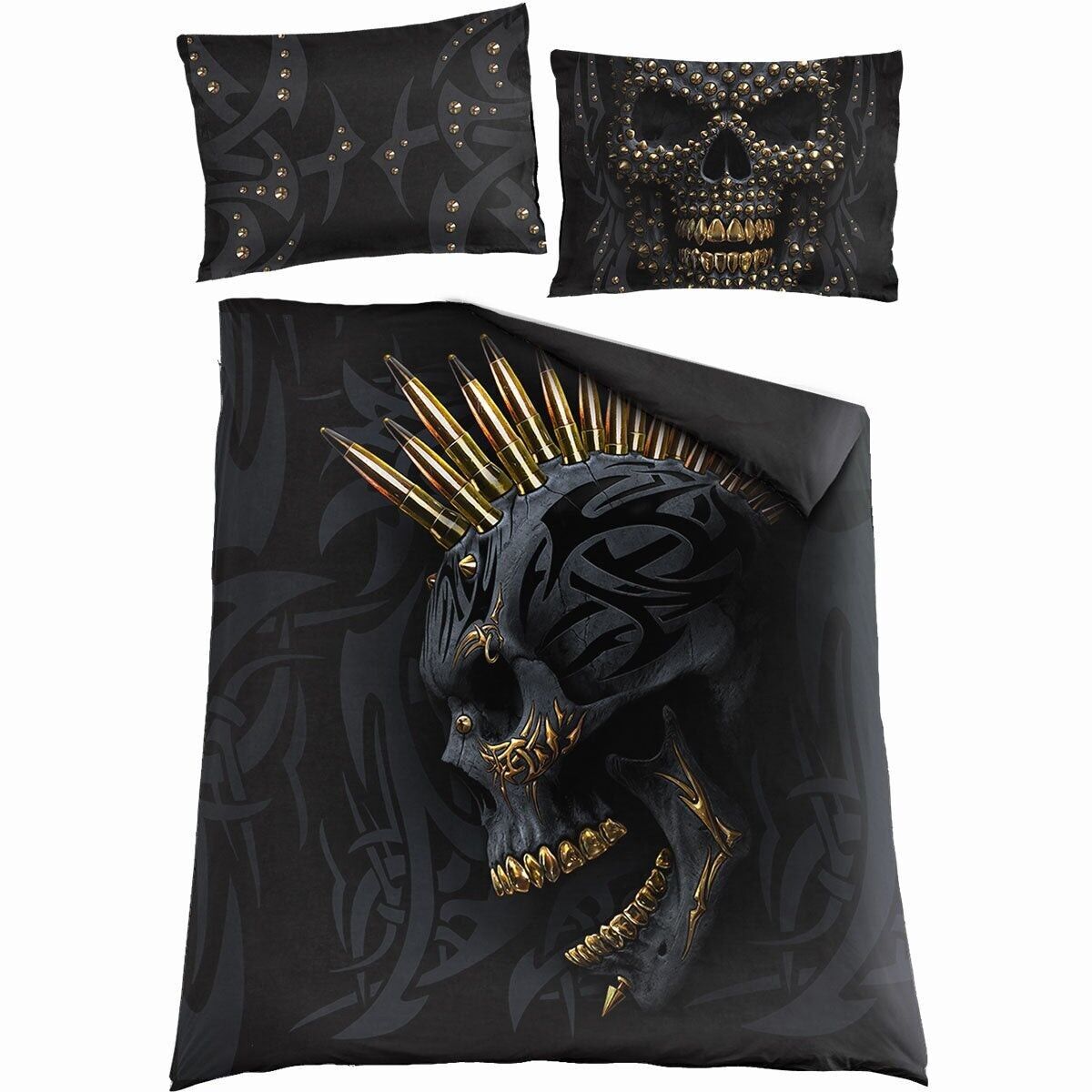 ORO NERO - Copripiumino matrimoniale + federa per cuscino UK e UE