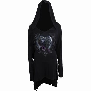 RAVEN HEART - Robe à capuche gothique Black Widow 3