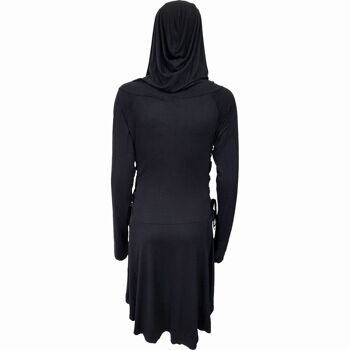 ÉLÉGANCE GOTHIQUE - Robe à capuche gothique Black Widow 3