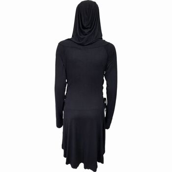 ÉLÉGANCE GOTHIQUE - Robe à capuche gothique Black Widow 9