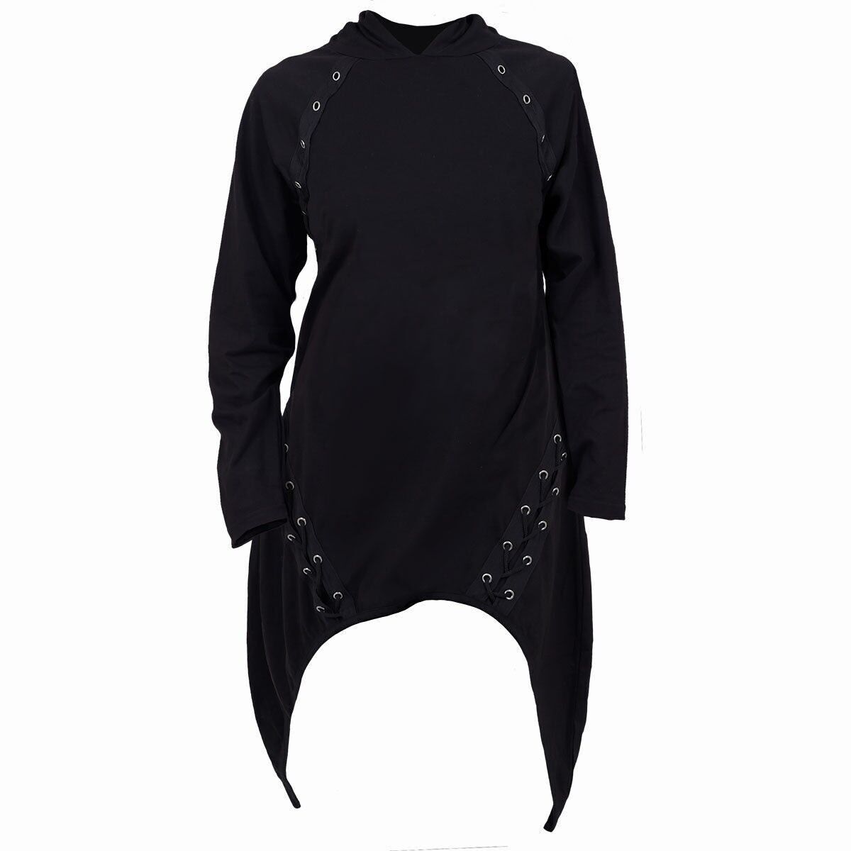 METAL STREETWEAR - Felpa con cappuccio Sherwood con lacci e orlo a goccia