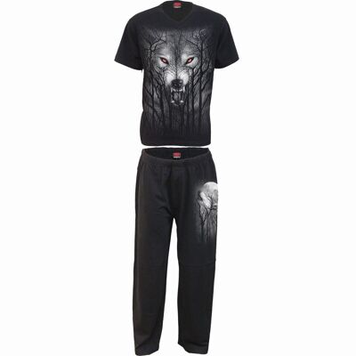 WALDWOLF - 4-teiliges Gothic-Pyjama-Set für Herren