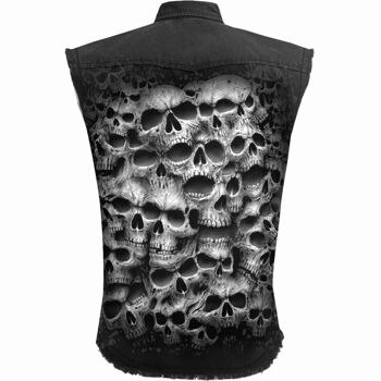 TWISTED SKULLS - Sans manches Stone Washed Worker Noir 15