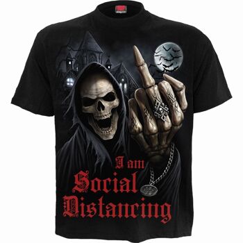 DISTANCE SOCIALE - T-Shirt Noir 2