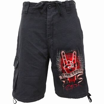 LIVE LOUD - Short Cargo Vintage Noir 2