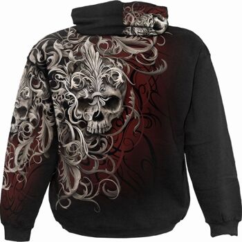 SKULL SHOULDER WRAP - Sweat à capuche intégral noir 7