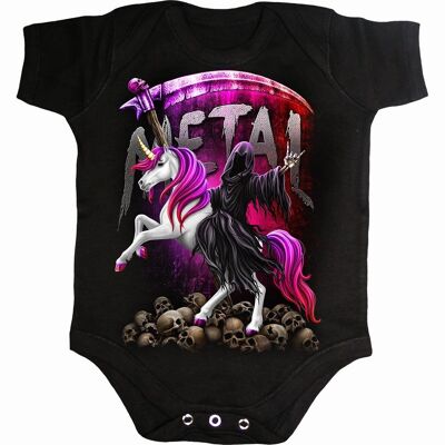 METALLICORN - Pijama para bebé Negro