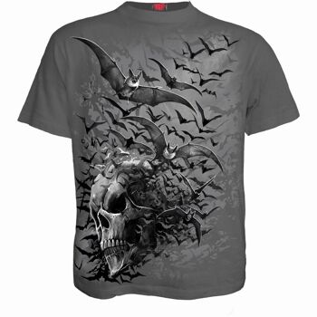 BAT SKULL - T-Shirt Charcoal 2