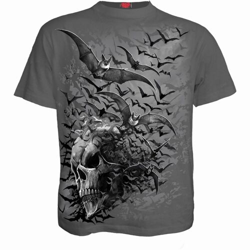 BAT SKULL - T-Shirt Charcoal