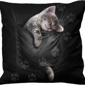 CHATON DE POCHE - Coussin carré 2