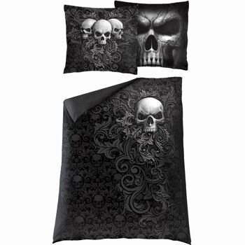 SKULL SCROLL - Housse de couette simple + taie d'oreiller UK et EU 3