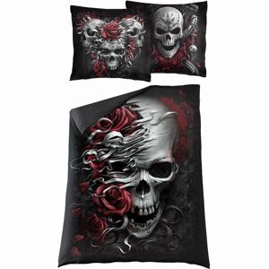 SKULLS N' ROSES - Housse de couette simple + taie d'oreiller UK et EU