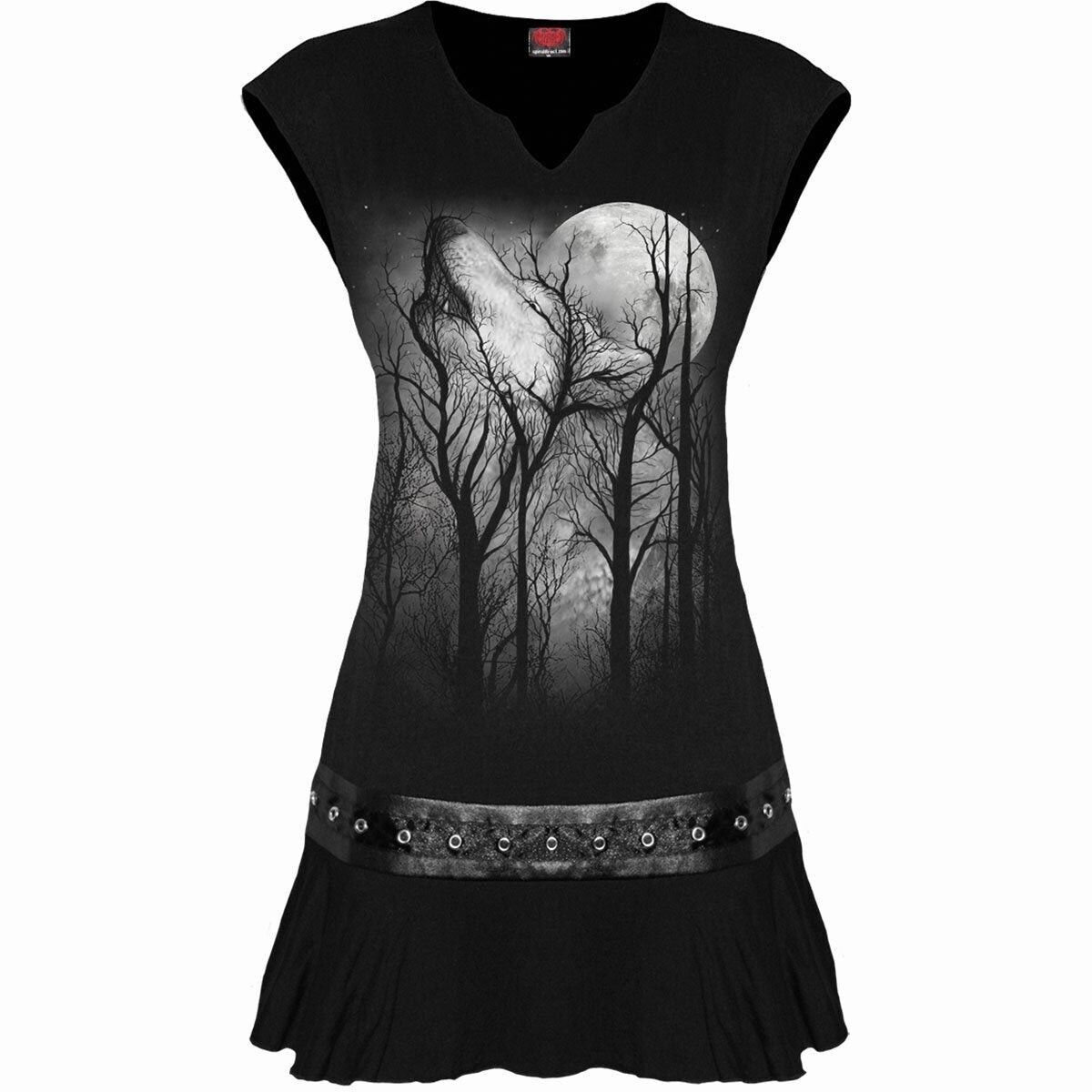 FOREST WOLF - Mini abito con vita a borchie Nero