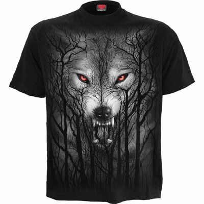 FOREST WOLF - T-Shirt Black
