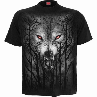 FOREST WOLF - Maglietta Nera