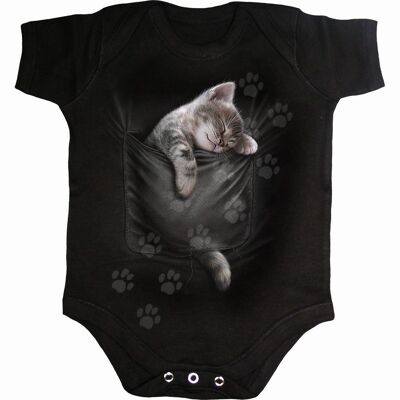 POCKET KITTEN - Pijama para bebé Negro