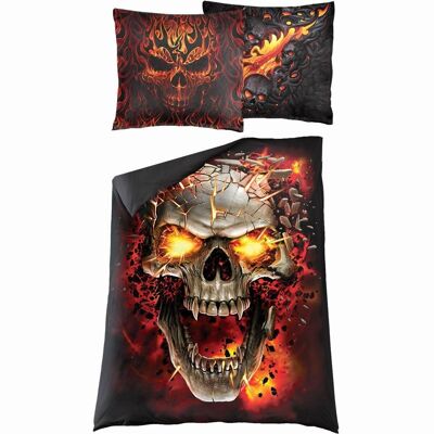 SKULL BLAST - Single Duvet Cover + Uk And Eu Pillow Case