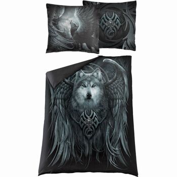 WOLF SPIRIT - Housse de couette simple + taie d'oreiller UK et EU 3