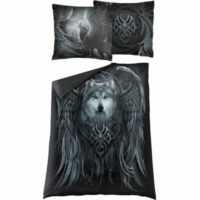 WOLF SPIRIT - Funda nórdica individual + funda de almohada para Reino Unido y la UE