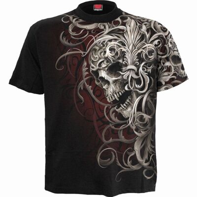 SKULL SHOULDER WRAP - Allover T-Shirt Black