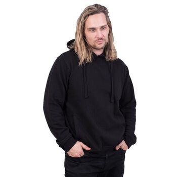 METAL STREETWEAR - Sweat à capuche avec poche latérale Noir 4