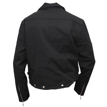 METAL STREETWEAR - Blouson Biker Doublé Noir 6