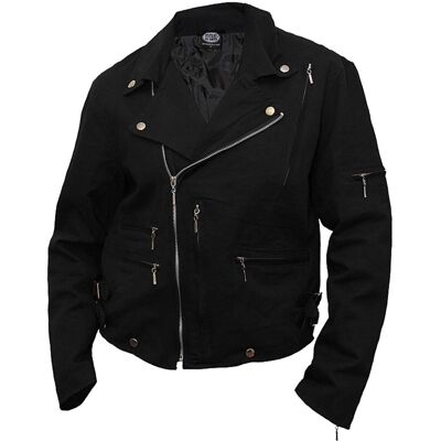 METAL STREETWEAR - Chaqueta Biker Forrada Negra