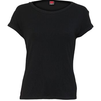 URBAN FASHION - Top Col Bateau Mancherons Noir 2