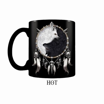 WOLF CHI - Tazza da caffè in ceramica a cambiamento di calore - Confezione regalo