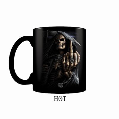 BONE FINGER - Heat Change Ceramic Coffee Mug - Gift Boxed