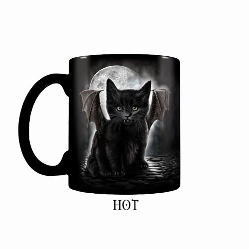 BAT CAT - Heat Change Ceramic Coffee Mug - Gift Boxed