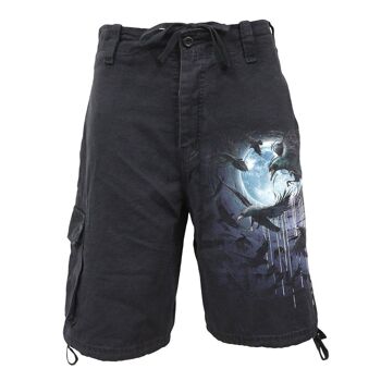 CROW MOON - Short Cargo Vintage Noir 2