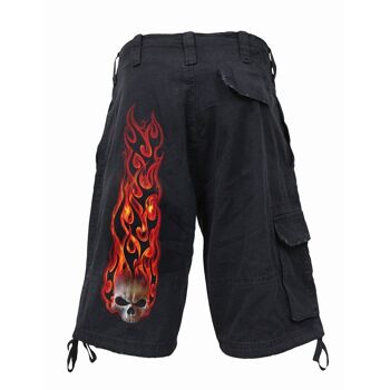 SKULL BLAST - Short Cargo Vintage Noir 3