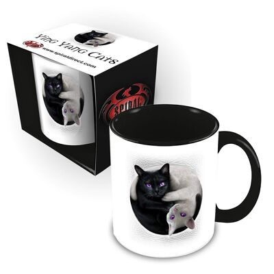 CHATS YIN YANG - Mug en céramique 0,3 L - Coffret cadeau