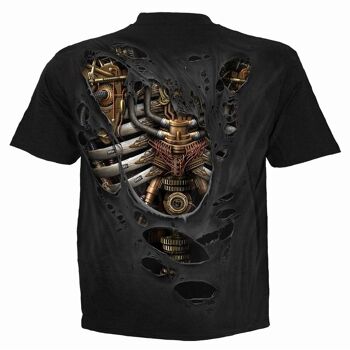 STEAM PUNK RIPPED - T-Shirt Noir 3