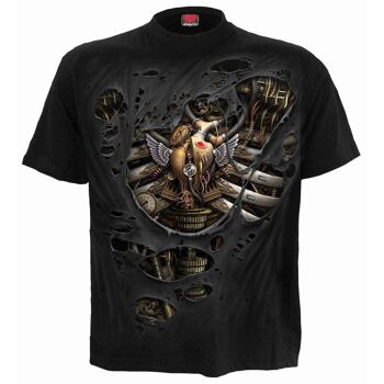 STEAM PUNK RIPPED - T-Shirt Noir 8