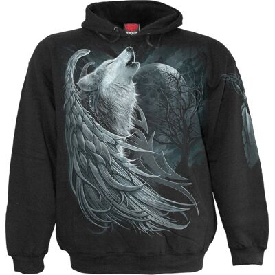 WOLF SPIRIT - Sudadera con capucha negra