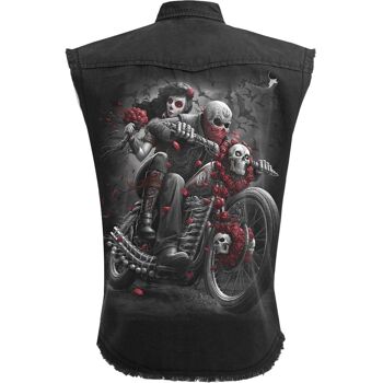 DOTD BIKERS - Sans manches Stone Washed Worker Noir 11