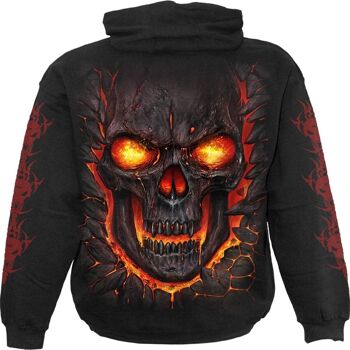 SKULL LAVA - Sweat à capuche Noir 9