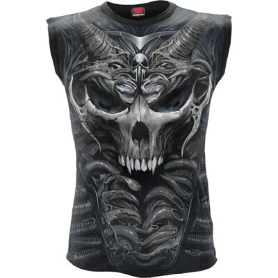 SKULL ARMOR - Allover Ärmelloses T-Shirt Schwarz