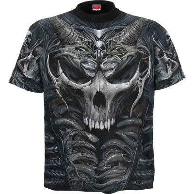 SKULL ARMOUR - Allover T-Shirt Black